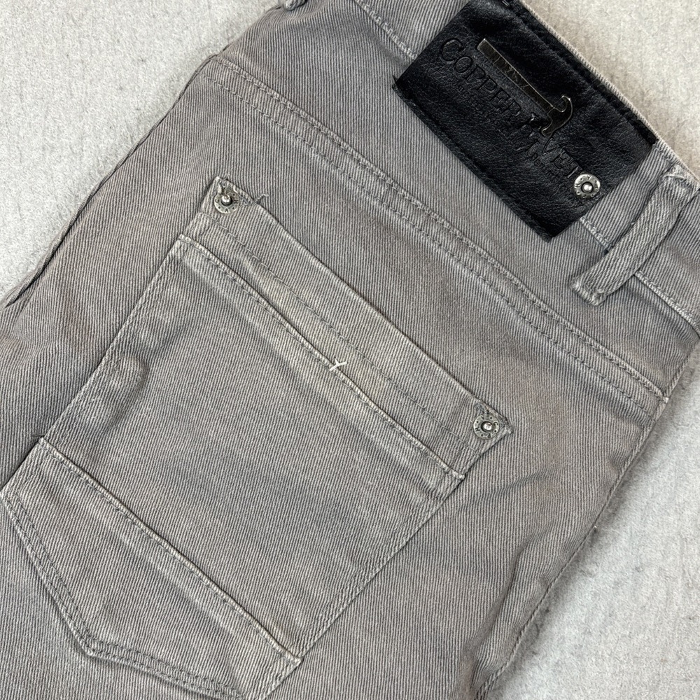 Copper Rivet Slim Fit Distressed Jeans‎ Mens 32x30 Gray Stretch Denim Whiskered